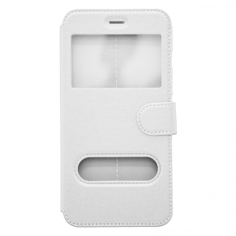 OEM Θήκη Βιβλίο Με Παράθυρα Για iPhone 7 Plus Άσπρο Τηλεφωνία
